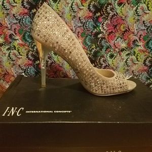 COPY - INC Sequin Peep toe Pump